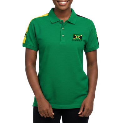 ME-27, Jamaican Uni-Sex Adult Color Polo T-Shirt
