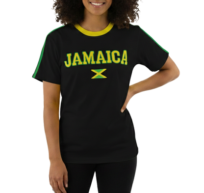 ME18-20TPEMB00, Jamaican Color Embroidery T-Shirt