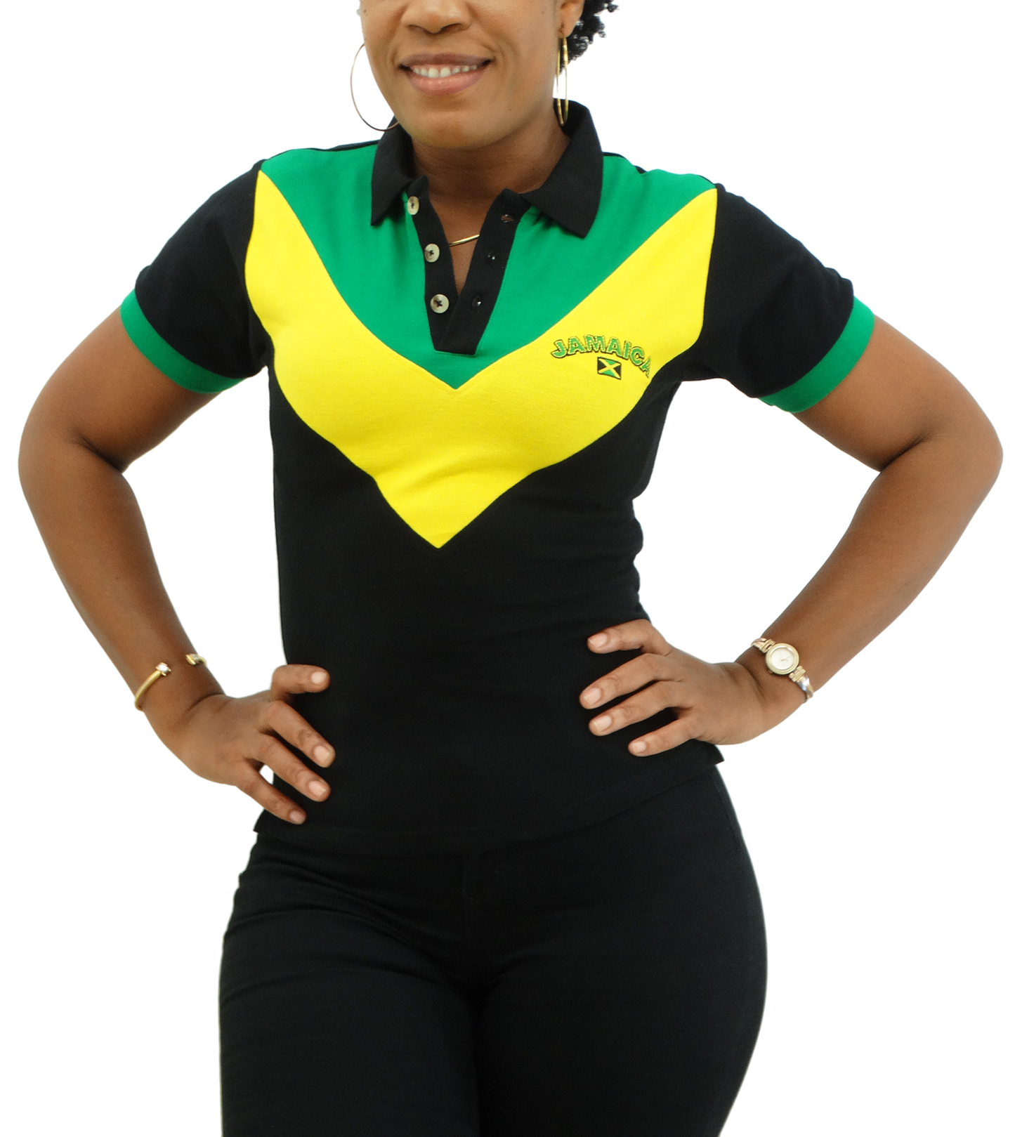 ME-23W, Ladies Jamaican Color Polo T-Shirts