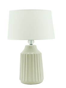 MK2451, Ceramic & Acrylic Table Lamp - 24" - White