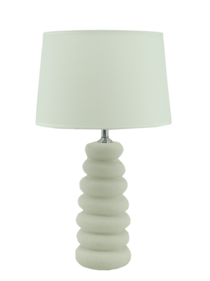 MK2476, Stone-Textured Table Lamp - 25" - White