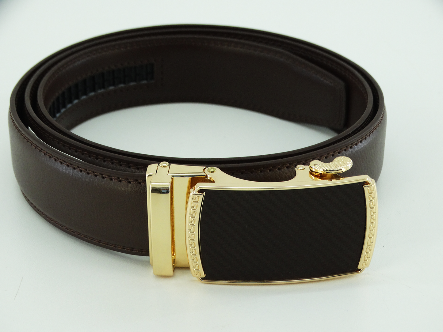 RT036, Revonah Men's Track Belt - BROWN