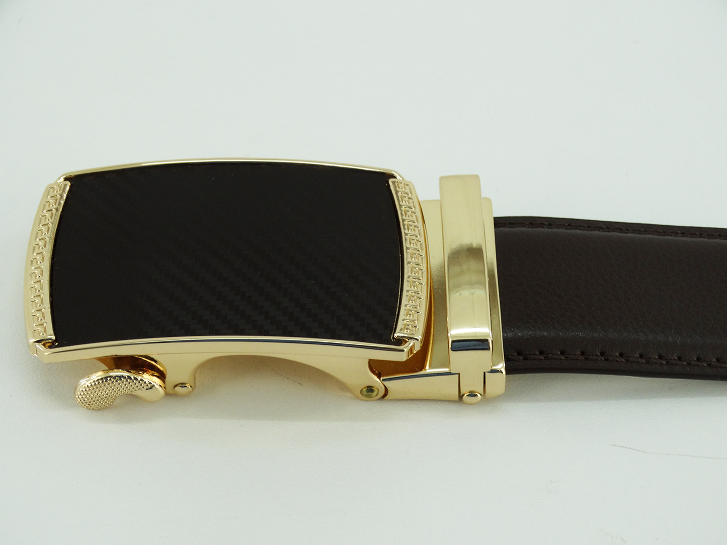 RT036, Revonah Men's Track Belt - BROWN