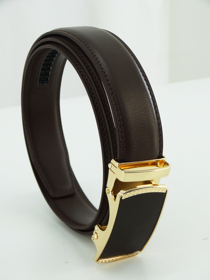 RT036, Revonah Men's Track Belt - BROWN