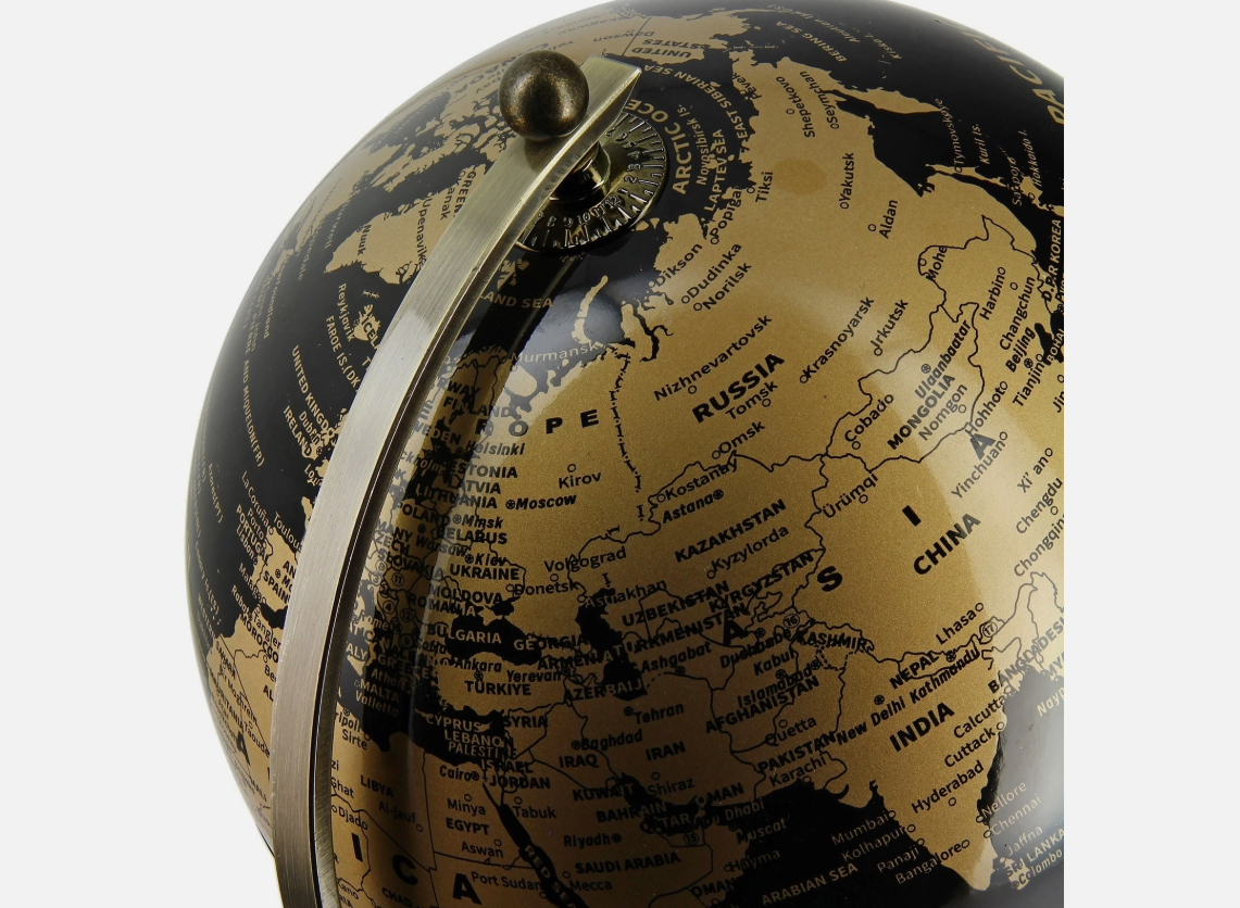 28107, 8" Rotating Globe w/ Metal Stand