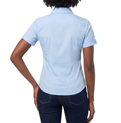 TM9488LB, Clix Plus Women S/Sleeve Shirt LT BLUE S-XL