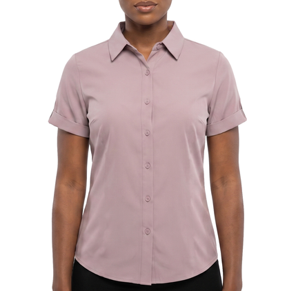 TM9488RO, Clix Plus Women S/Sleeve  Shirt-ROSE S-XL