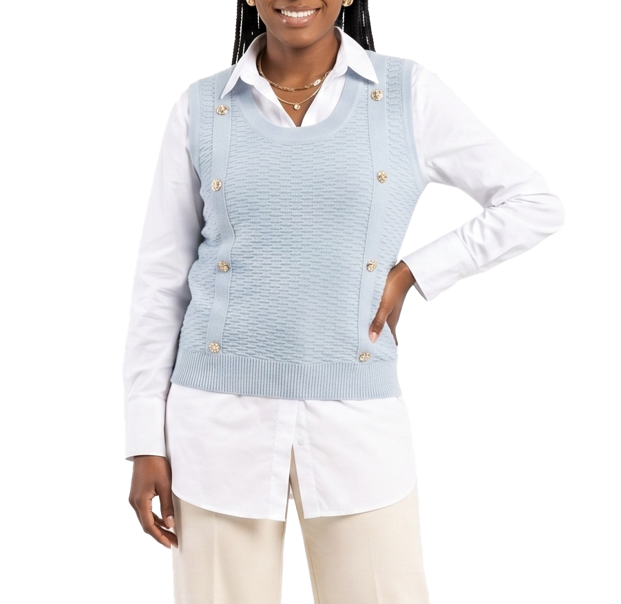 TTY592,Just Blu Women S/Less Blouse