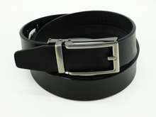 V480, Valentini Leather Track Belt (44) - BLACK