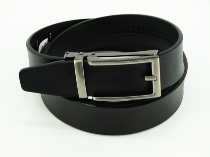 V480, Valentini Leather Track Belt (44) - BLACK