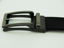 V480, Valentini Leather Track Belt (44) - BLACK