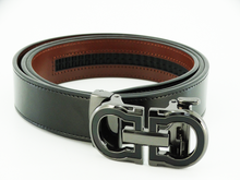 V511, Valentini Leather Track Belt - BLACK