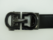 V511, Valentini Leather Track Belt - BLACK
