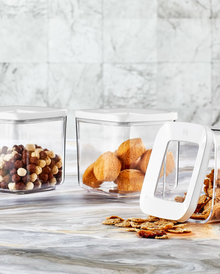 VP186, VIP Ahmet - 3Pc Square Acrylic Storage Containers w/Lid (3x700ML)