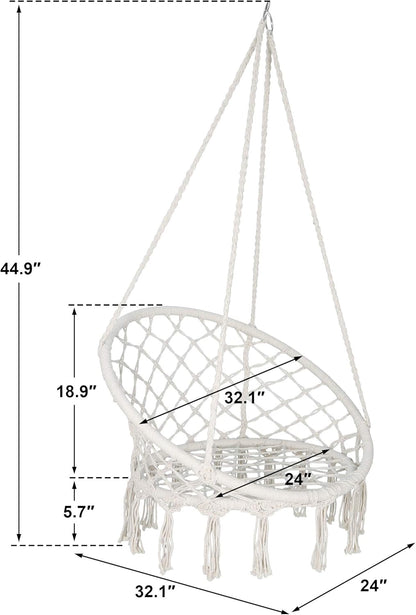 YRGA040,  Hanging Chair - Iron w/ Rope