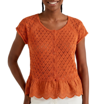 AS613, Cozzi - Women's Cap Sleeve Knit Top