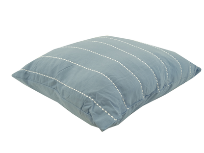 BCSQ49553A, Gather Hem - 10Pc Queen Comforter Set - Rain Blue