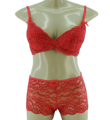 BPS727, Kisses 2pc Ladies Bra Cross Dyed Lace Country Air