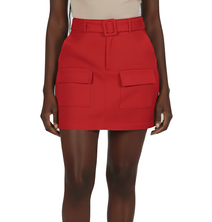 CL245A, Cozzi - Ladies Mini Skirts W/Belt  S-XL