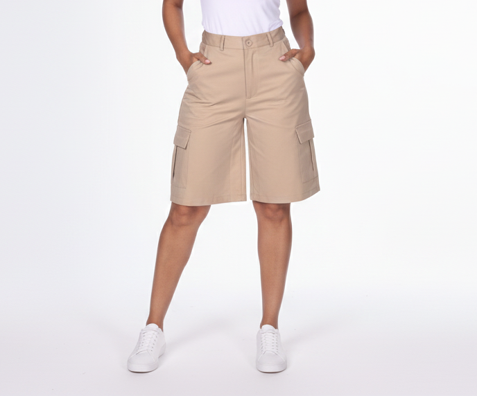 CL463A, Cozzi - Women's Cargo Bermuda Shorts 3/4-13/14