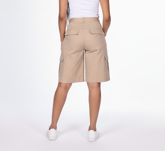 CL463A, Cozzi - Women's Cargo Bermuda Shorts 3/4-13/14