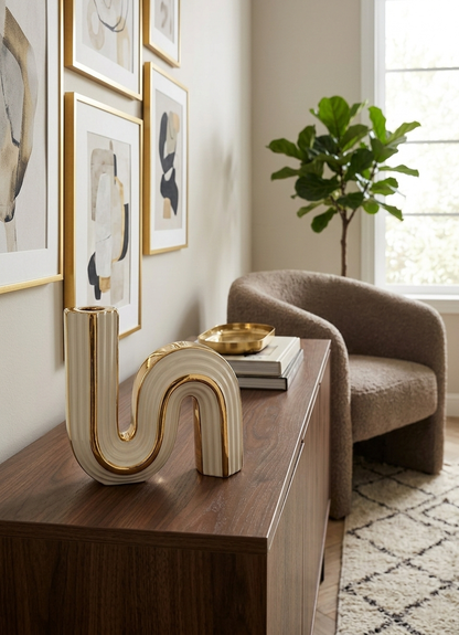 DD550, Ceramic Loopy Vase - 7"