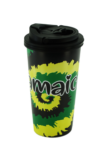 DIV-104, Matte Travel Mugs Green Black Yellow