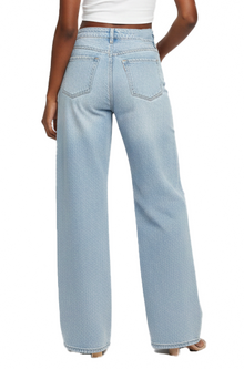 FJE138W, Foxy, Ladies Denim Jeans Wide Leg 3-15