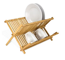 FZ3898, Kitchen Details - Bamboo Folding Dish Rack