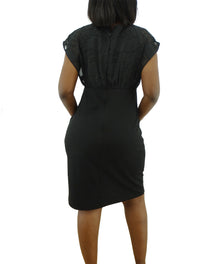 JQD06, ILE - Women's Cap Slv Dress w/Lace Top Detail (8-18)