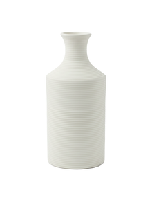 LS01M, Modern Ribbed Ceramic Vase - 10"
