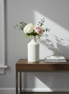 LS01M, Modern Ribbed Ceramic Vase - 10"