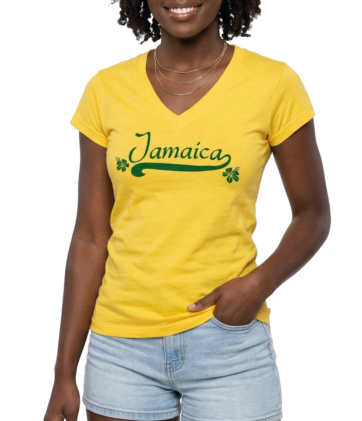 ME-17450, Ladies Jamaican Colors Blouse