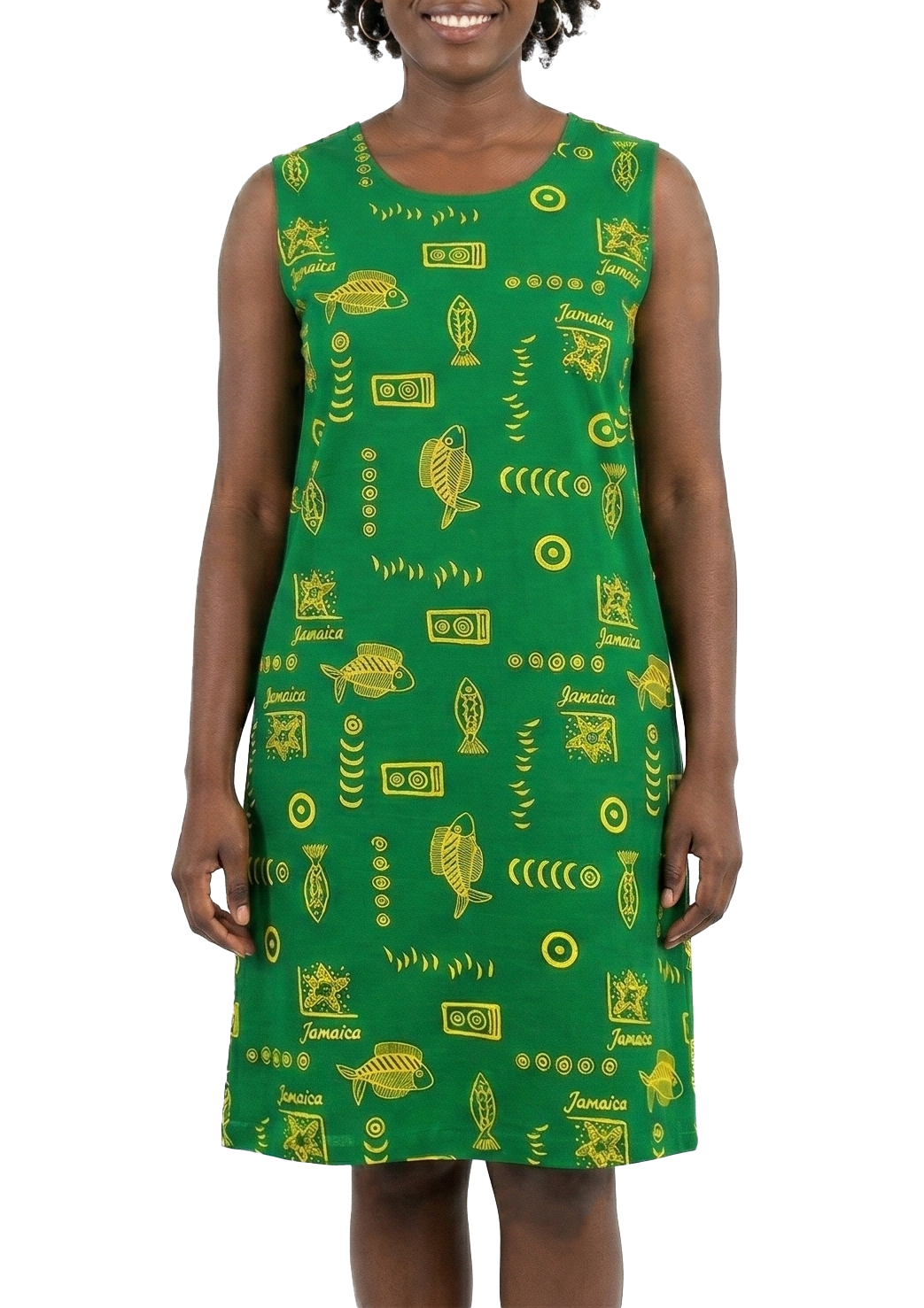 MEILOFISHPLS, Ladies House Dress Jamaican Color-One Size