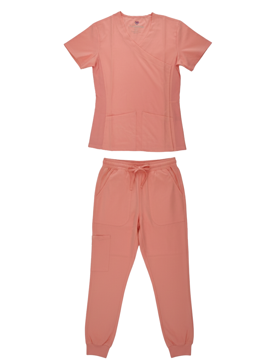1503, Just Scrubs 4-Way Stretch Jogger Scrubs 2pc Set W/Side Rib Cargo Pants S-2XL