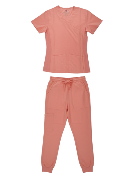 1503, Just Scrubs 4-Way Stretch Jogger Scrubs 2pc Set W/Side Rib Cargo Pants S-2XL