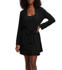 RSRC35X, L2S Ladies 2pc Ribbed Robe/Chemise Set 1XL-3XL