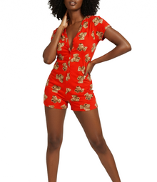 SFRMP94, L2S Ladies Henley ONESIE Love U Beary Much S-XL