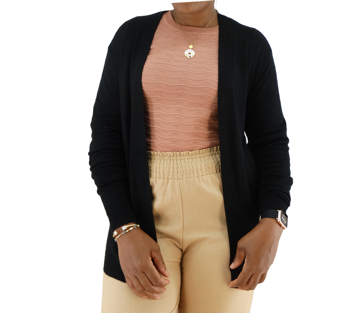 TM9345BK, Clix, Women Cardigan Black