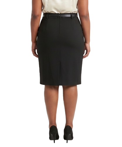 TM9404BK, Clix Plus Women Plus Size Skirt W/Belt