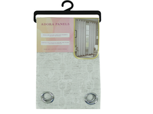 WPSG46845FB, Adora - Linen Hexagon Window Curtain 55" x 90" - Taupe