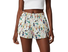 WSHORTS13, DND Ladies 2pc Woven Shorts on Hanger S-XL