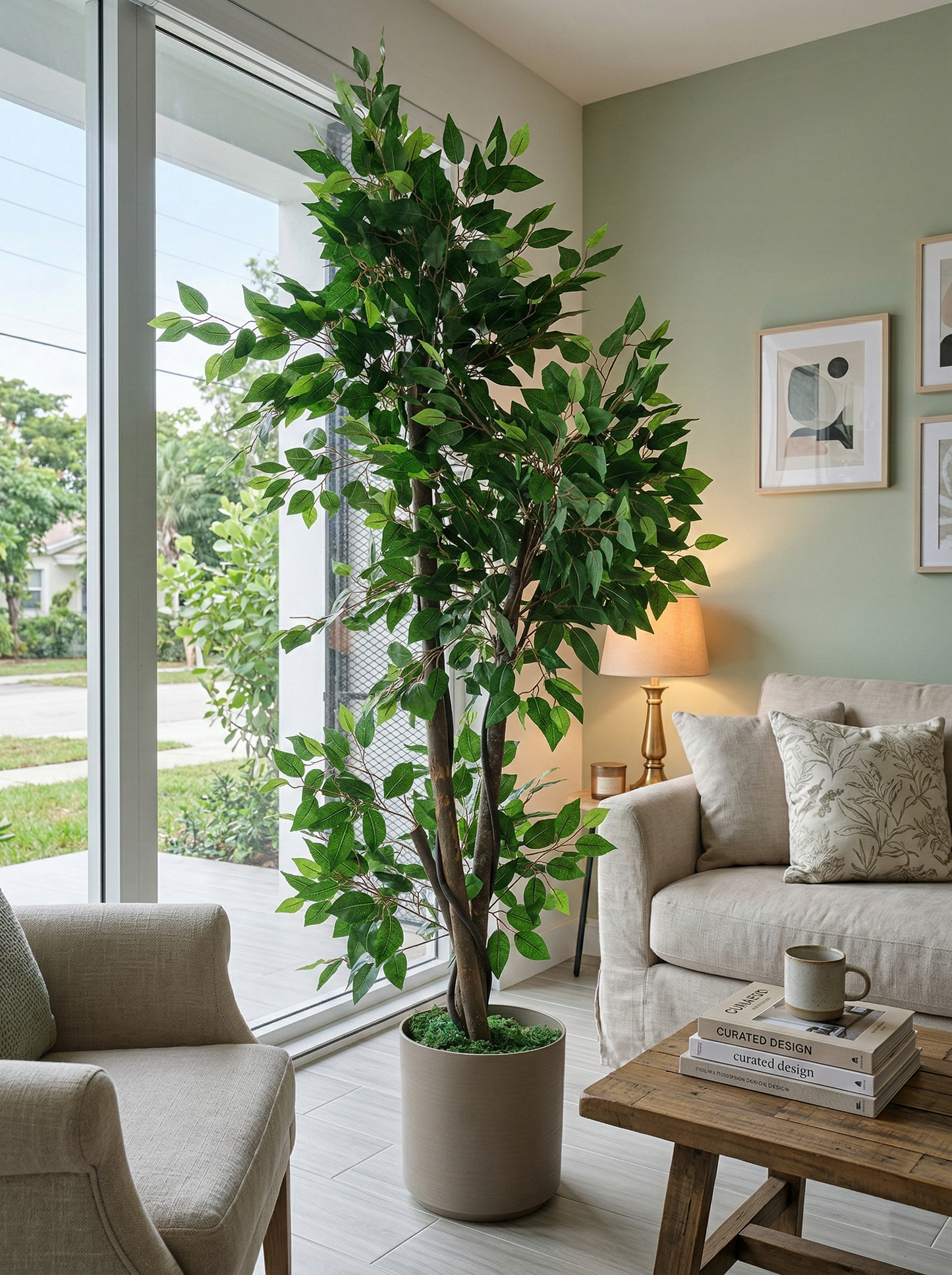 YD299431, Artificial Ficus Tree - 6'5"