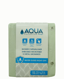 5408-0366, Shower Curtain/Liner Embossed Microfiber 12 Metal Grommets